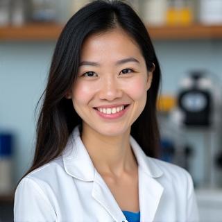 Professional headshot of Mariko Suzuki in a lab coat.